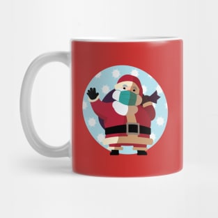 Covid Claus - Santa Claus Masks Up to Slow the Spread of Coronavirus/COVID-19 Mug